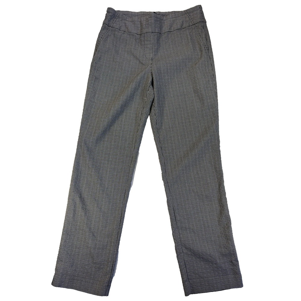 Hilary‎ Radley Women's Med Black White Check Ankle Pants Career Office Capsule